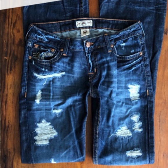 PRVCY Malibu Hills Bootcut Distressed Jeans - Picture 2 of 8
